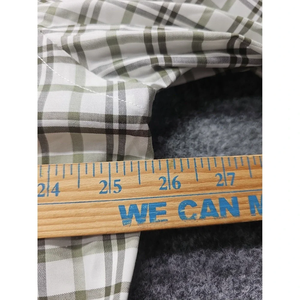 Banana Republic Shirt Mens XXL Blue Plaid Slim Fit Button Up